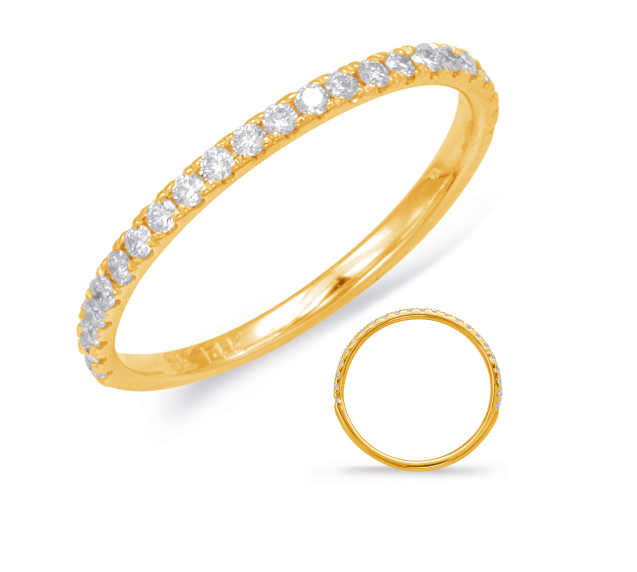 Prong Set 14 Karat Yellow Wedding Band