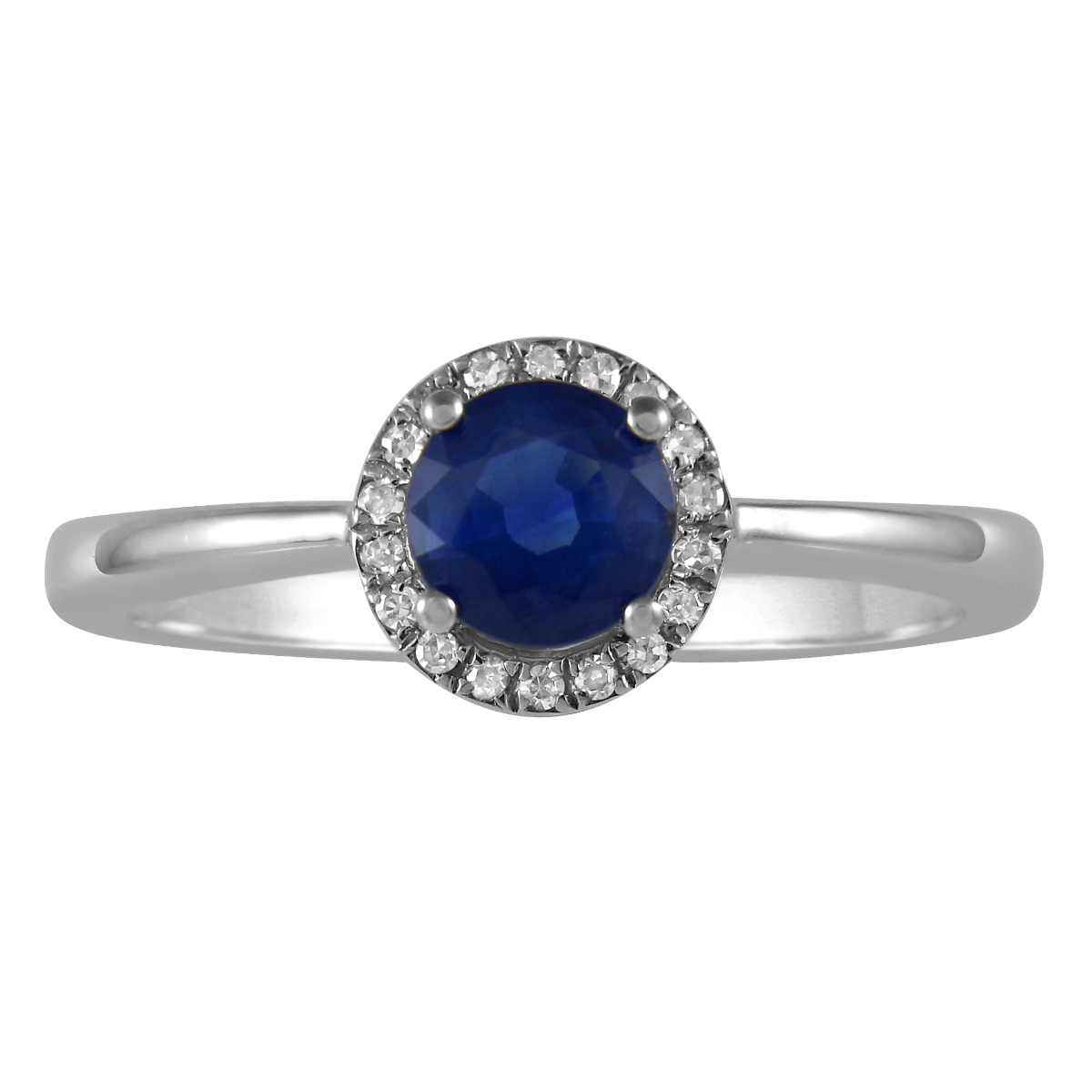 10 Karat White Created Sapphire Ring