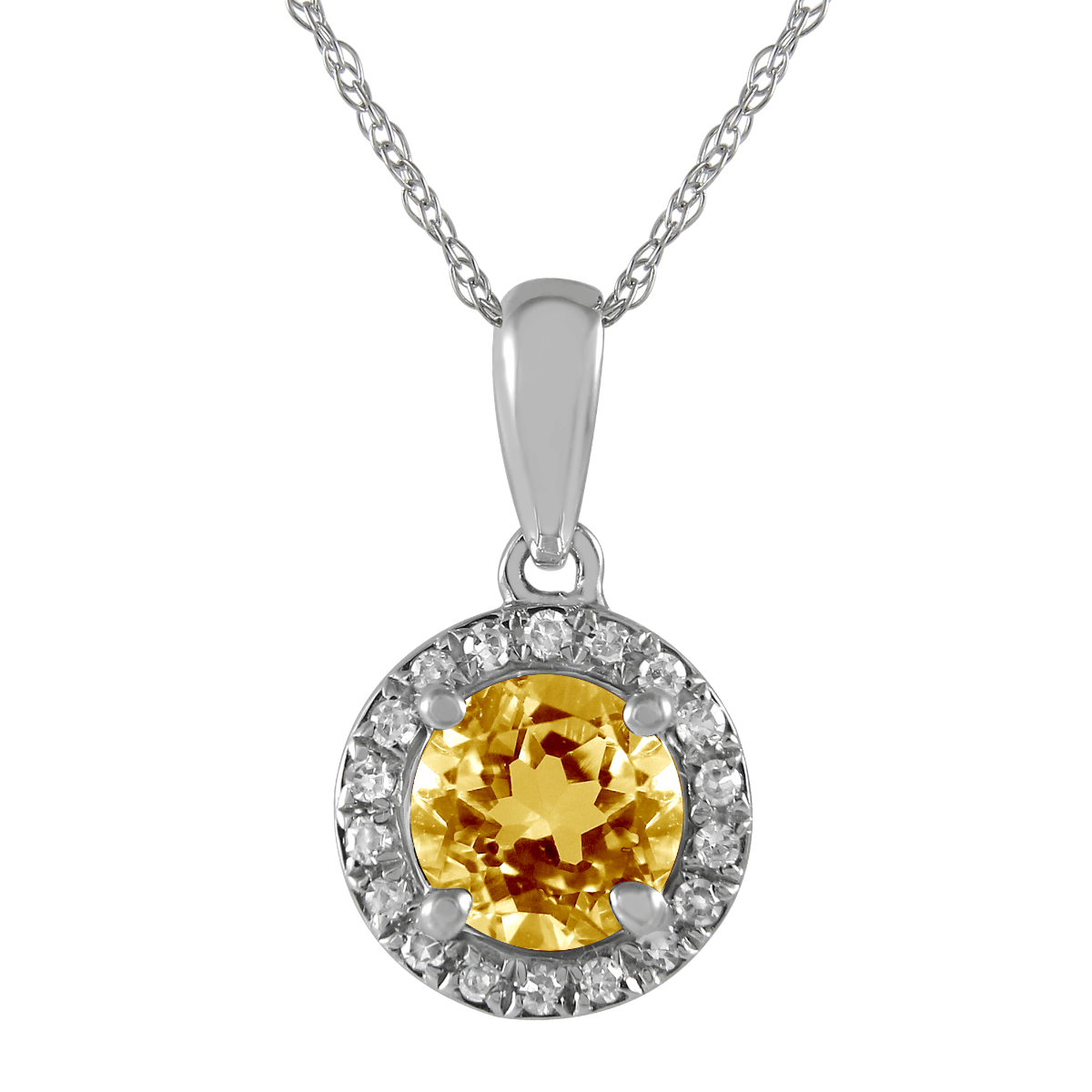 10 Karat White Citrine Pendant