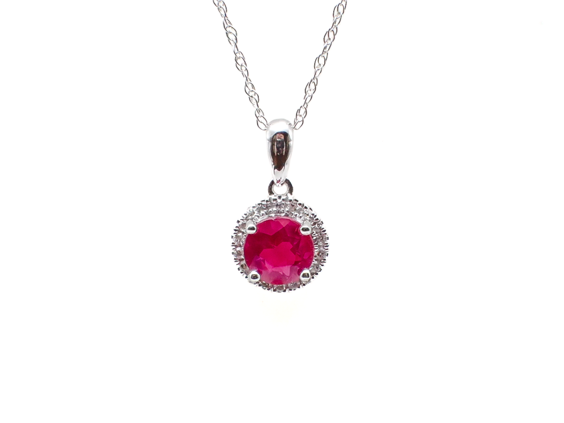 10 Karat White Ruby Pendant