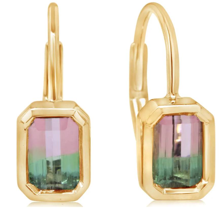 Dangle 14 Karat Yellow Tourmaline Earring