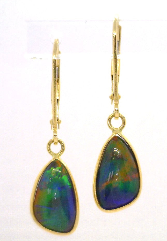 Dangle 14 Karat Yellow Opal Earring