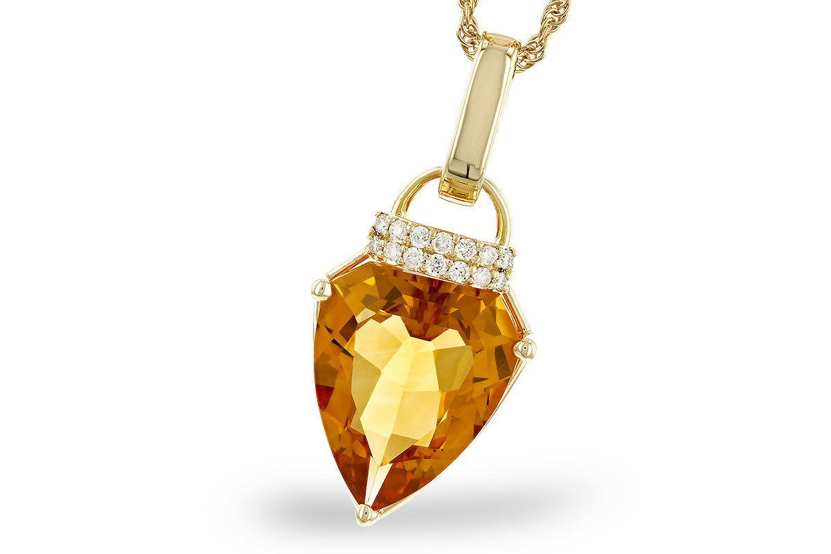 14 Karat Yellow Citrine Necklac