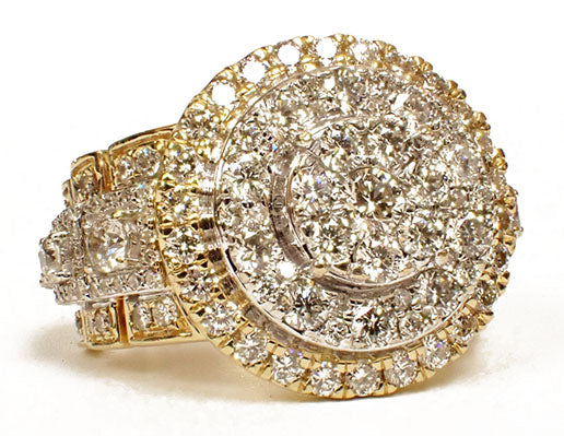 14 Karat Two-Tone Diamond Gent's Ring