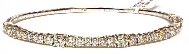 Flex 14 Karat White Diamond Bracelet