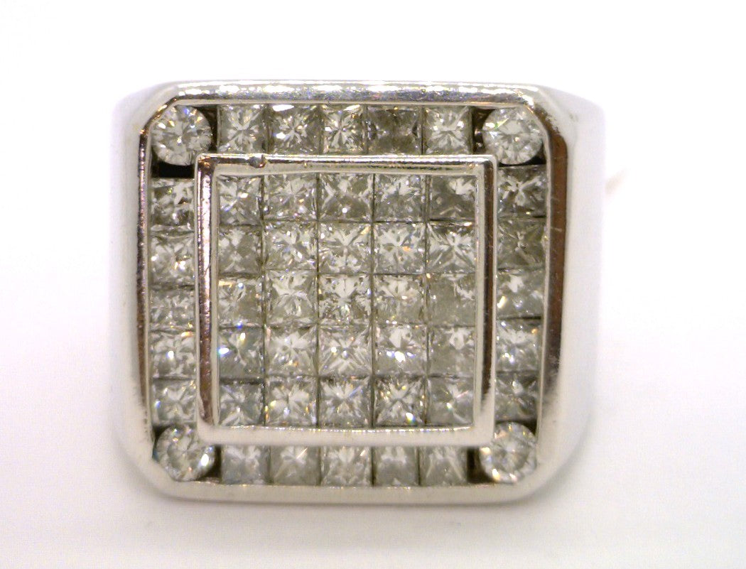 14 Karat White Gent's Ring