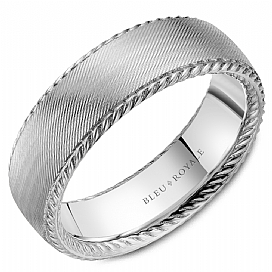 Precious Metal (No Stones) Wedding Bands  -  Men'