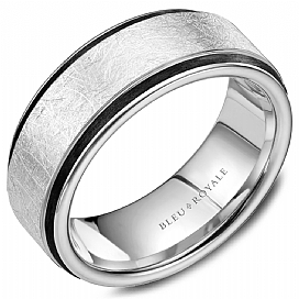 Precious Metal (No Stones) Wedding Bands  -  Men'