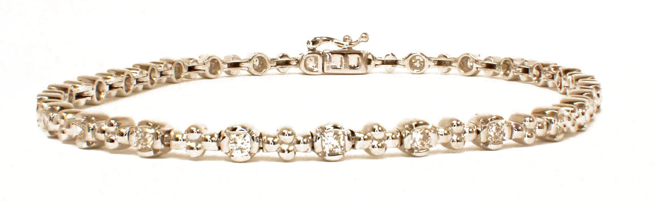 Tennis 18 Karat White Diamond Bracelet