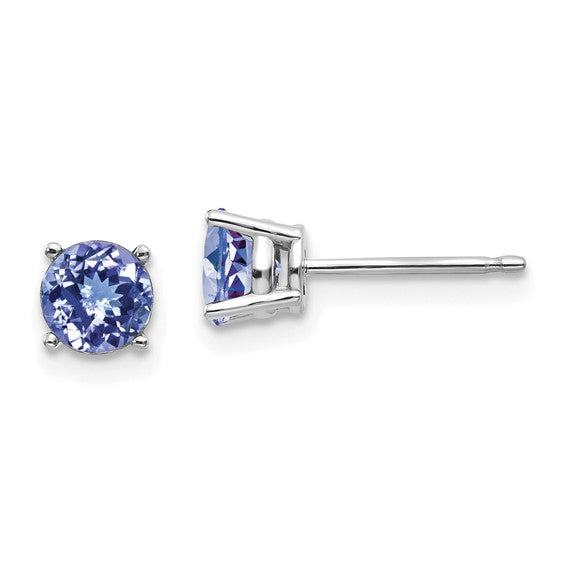 Stud 14 Karat White Tanzanite Earring