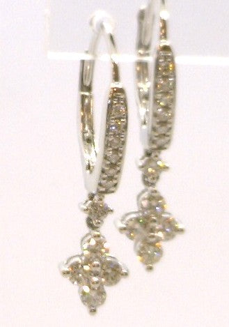 Dangle 10 Karat White Earrings