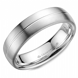 Precious Metal (No Stones) Wedding Bands  -  Men'