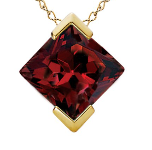 14 Karat Yellow Garnet Pendant