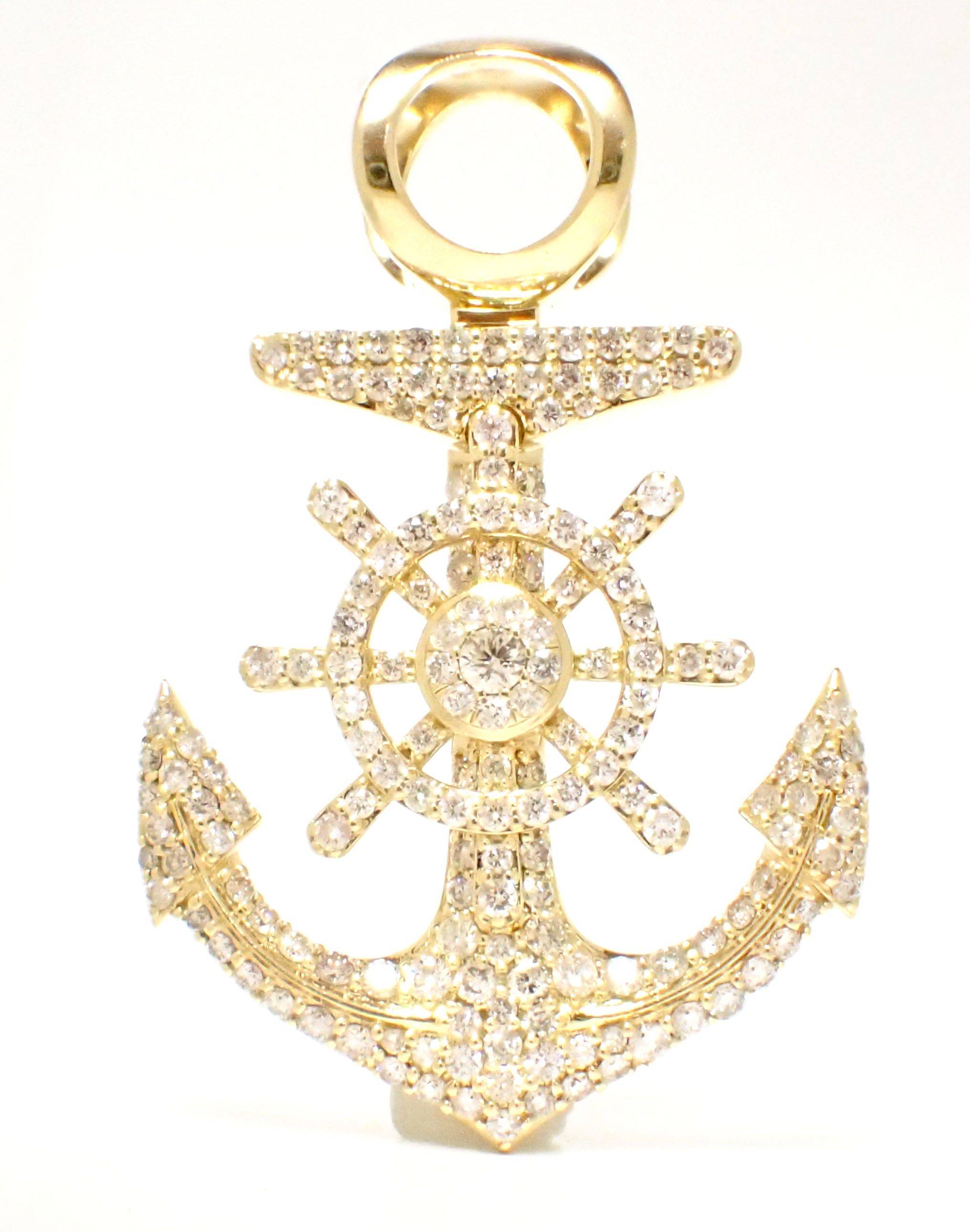 14 Karat Yellow Diamonds Gent's Pendant