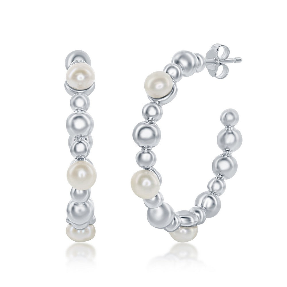 Pearl Sterling Silver Earrings