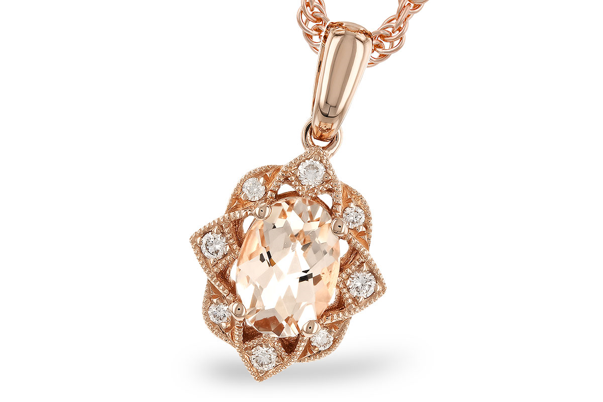 14 Karat Rose Morganite Pendant