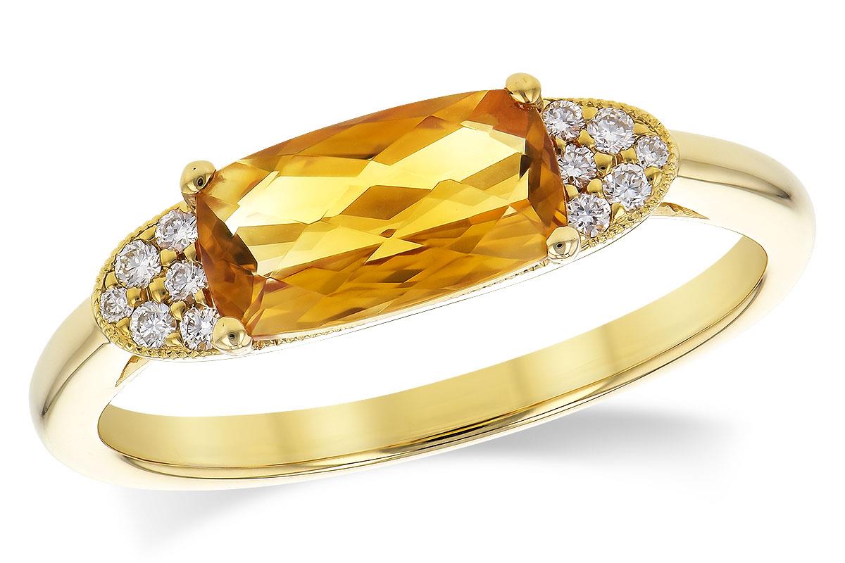 14 Karat Yellow Citrine Ring