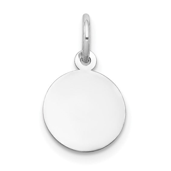 Engraveable 14 Karat White Pendant