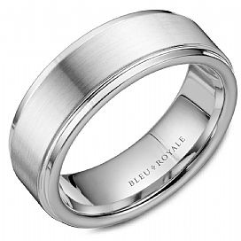 Precious Metal (No Stones) Wedding Bands  -  Men'