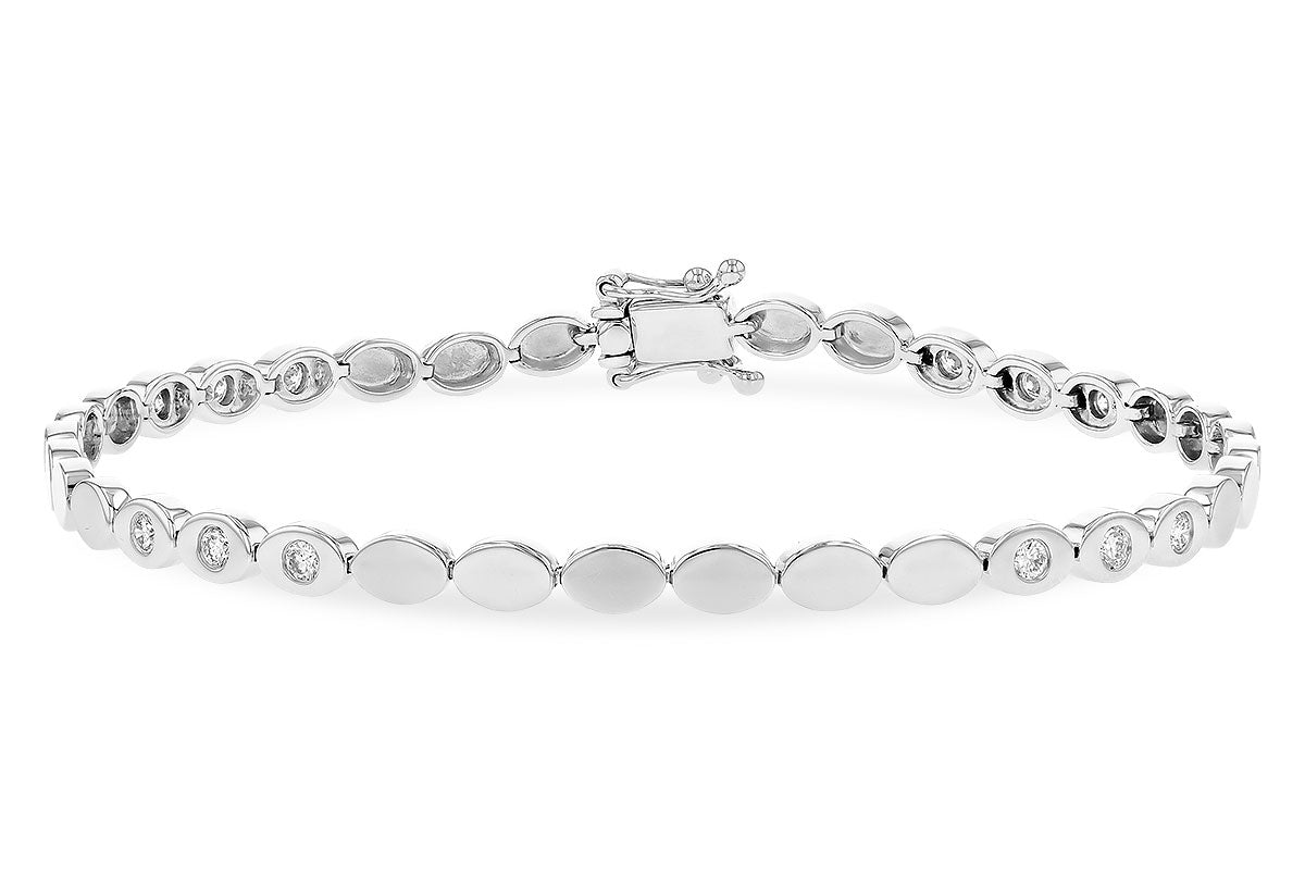 14 Karat White Diamond Bracelet