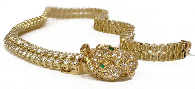 Tennis 14 Karat Yellow Diamond Bracelet