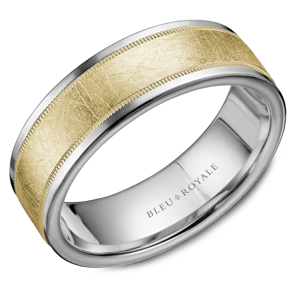 Precious Metal (No Stones) Wedding Bands  -  Men'