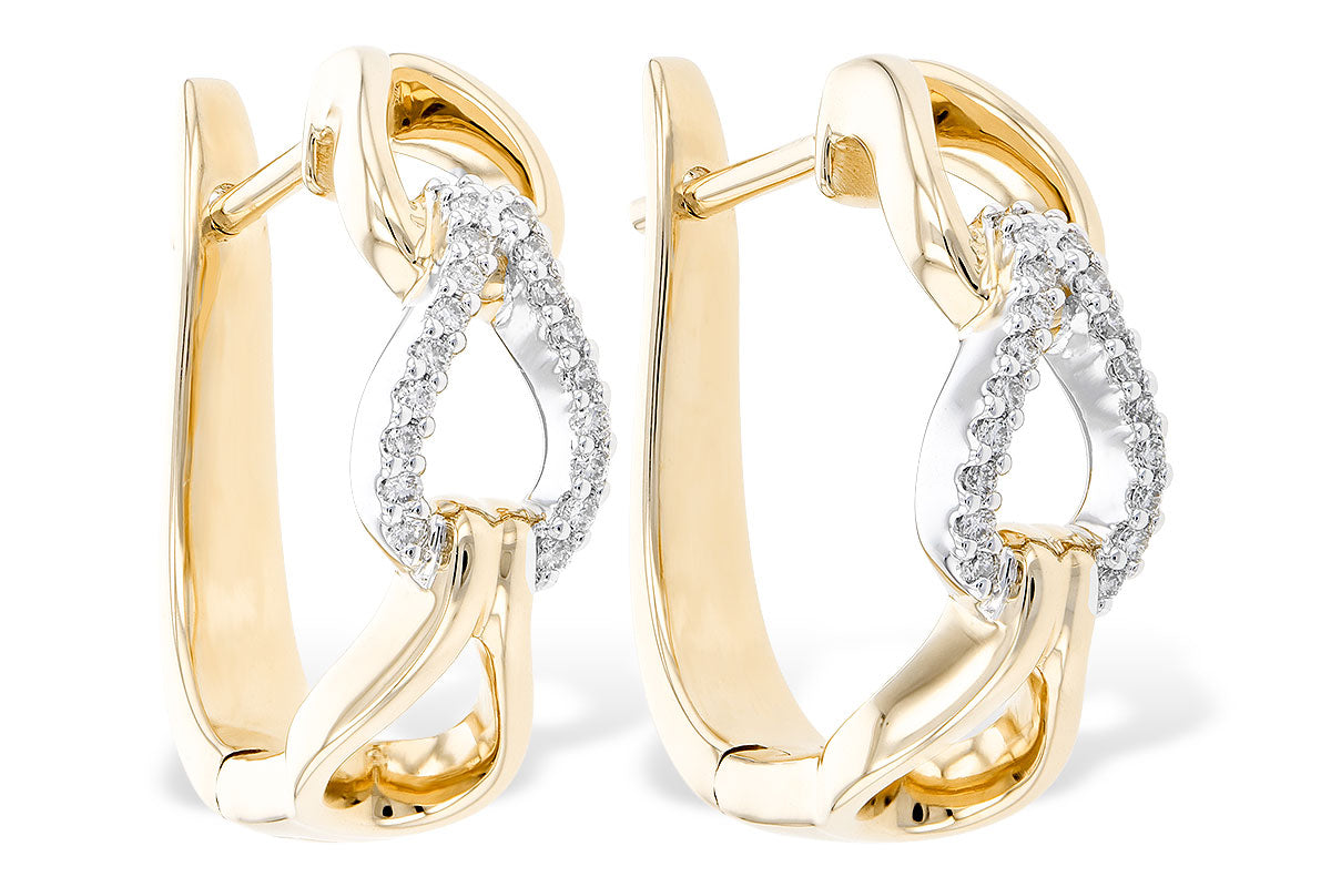 Hoop 14 Karat Two-Tone Earrings