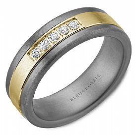 Diamond Wedding Bands - Men'