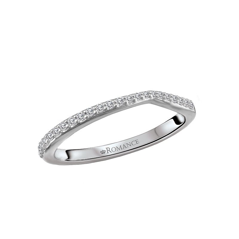 Contour 14 Karat White Wedding Band