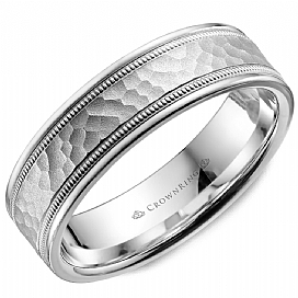 Precious Metal (No Stones) Wedding Bands  -  Men'