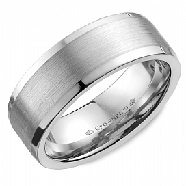 Precious Metal (No Stones) Wedding Bands  -  Men'