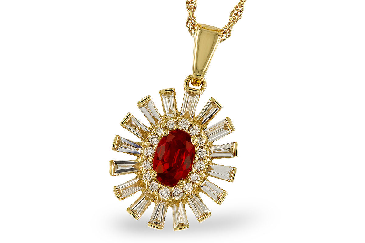 14 Karat Yellow Ruby Necklac