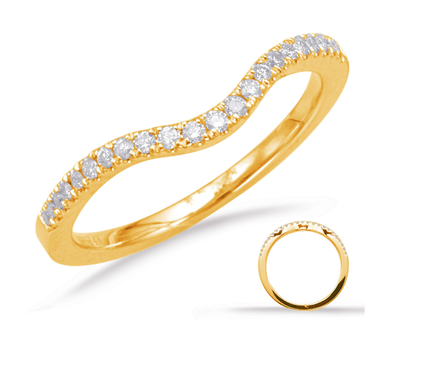 Contour 14 Karat Yellow Wedding Band