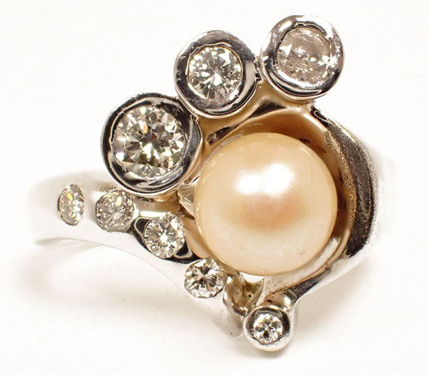 14 Karat White Pearl Pearl Ring