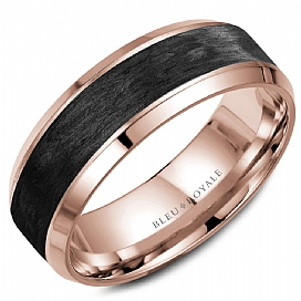 Precious Metal (No Stones) Wedding Bands  -  Men'