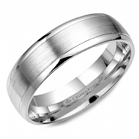 Precious Metal (No Stones) Wedding Bands  -  Men'