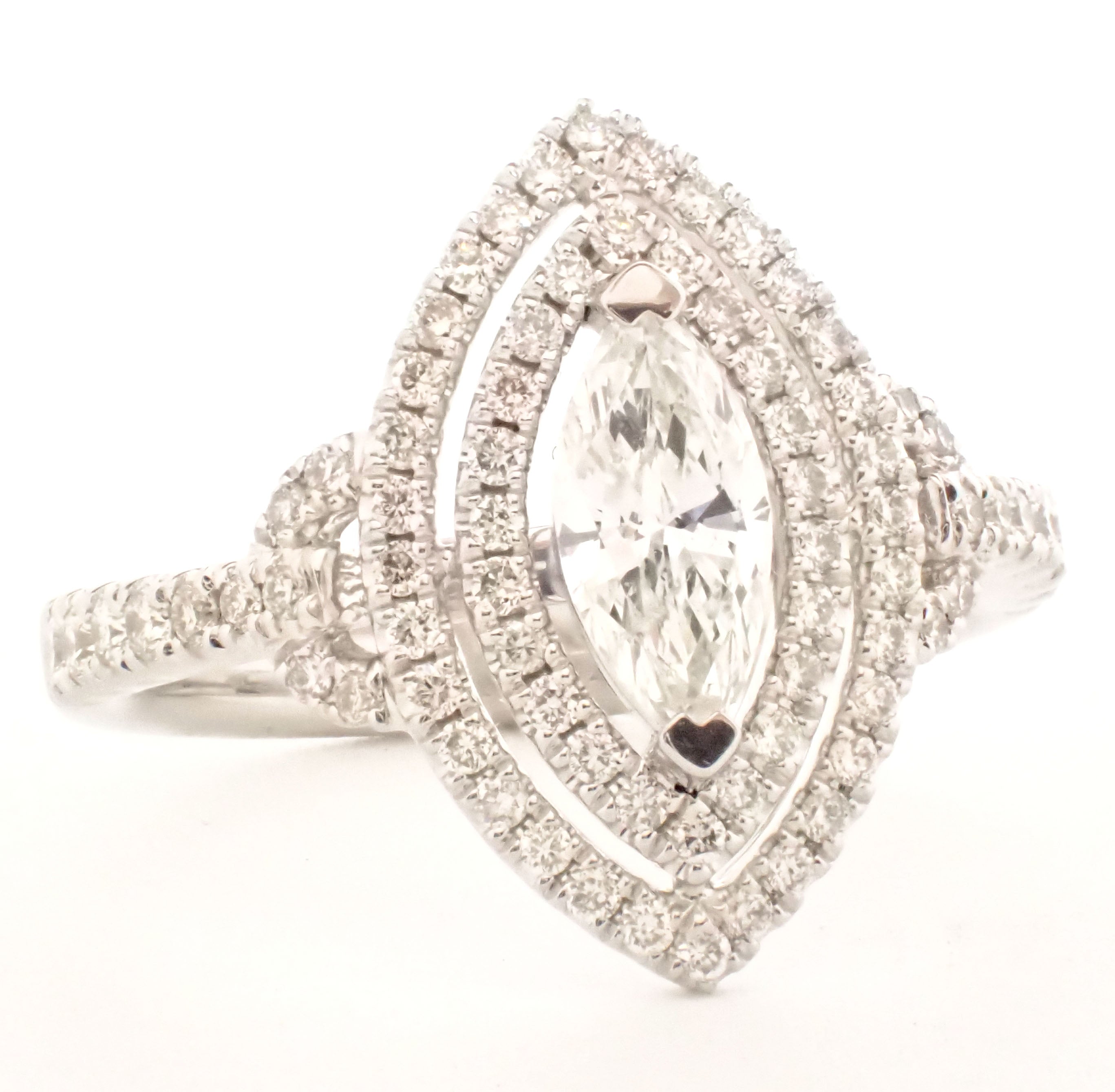 Halo Platinum Engagement Ring