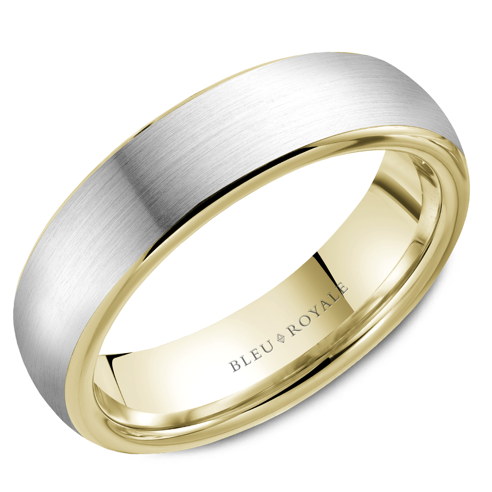 Precious Metal (No Stones) Wedding Bands  -  Men'