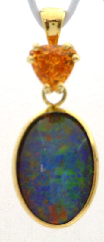 14 Karat Yellow Opal Pendant