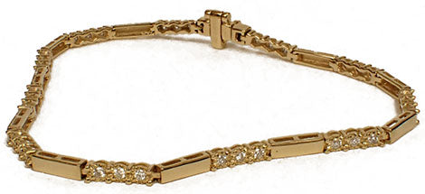 14 Karat Yellow Diamond Bracelet