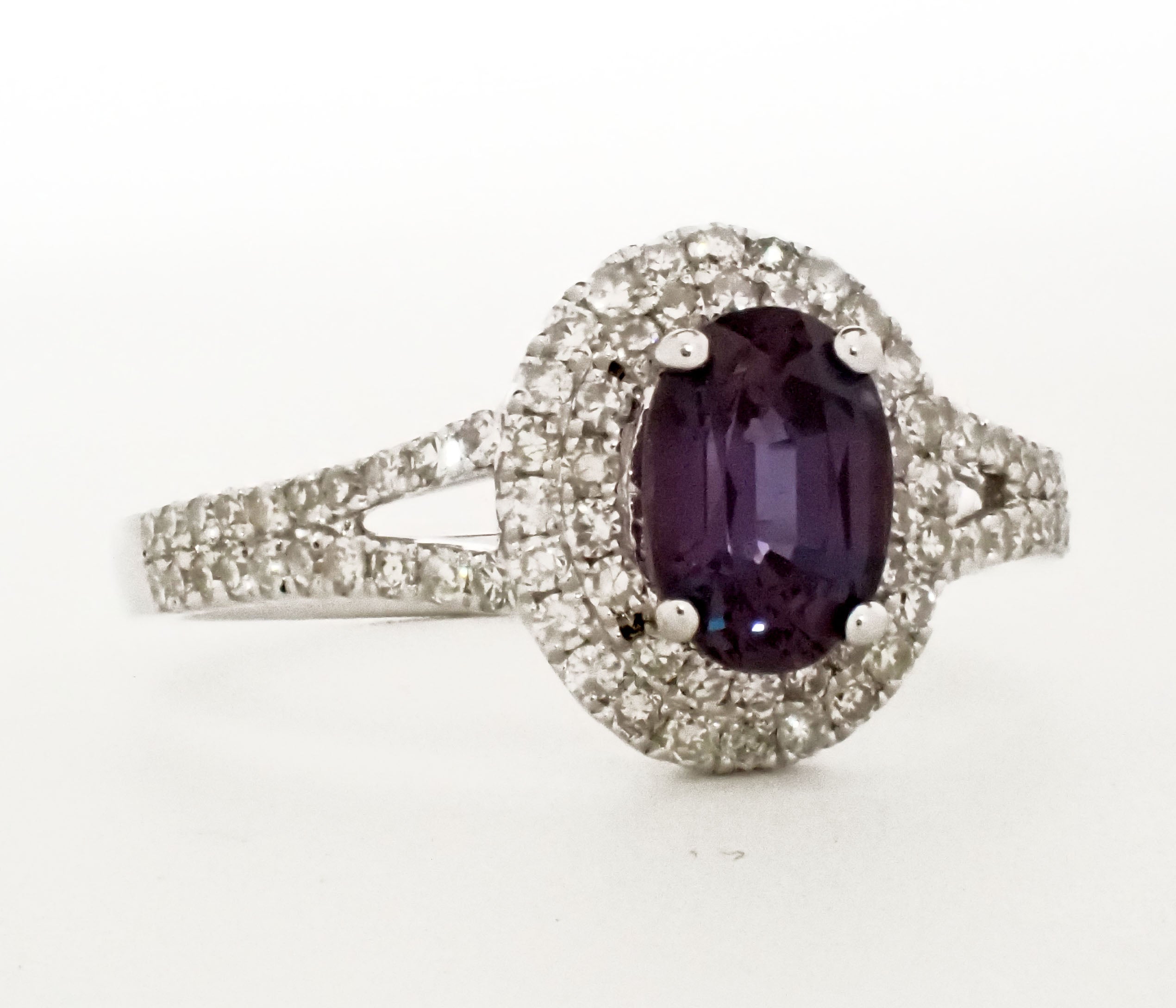 10 Karat White Alexandrite Ring