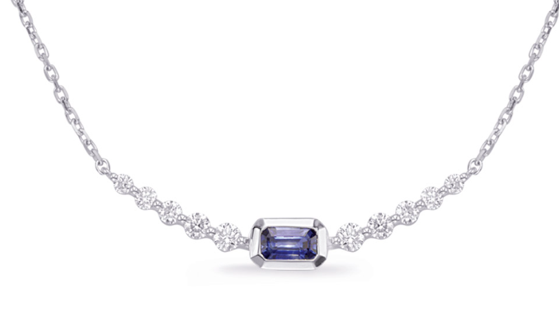 14 Karat White Sapphire Necklac