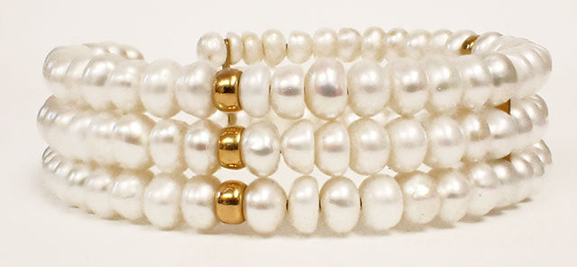 14 Karat Yellow Pearl Pearl Bracelet