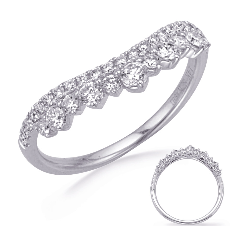 Tiara 14 Karat White Wedding Band