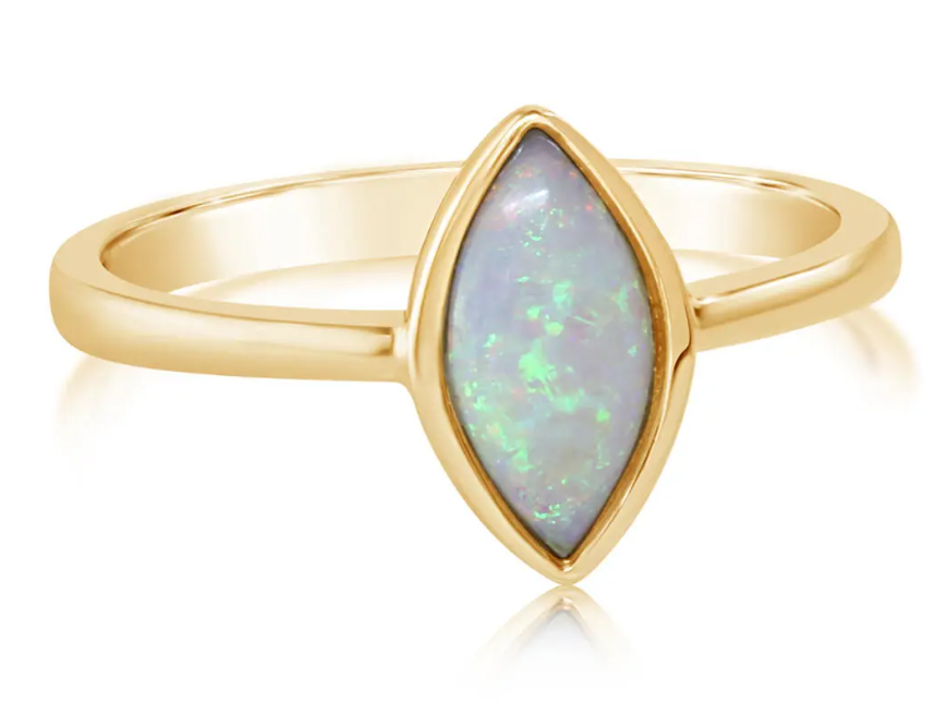 14 Karat Yellow Opal Ring