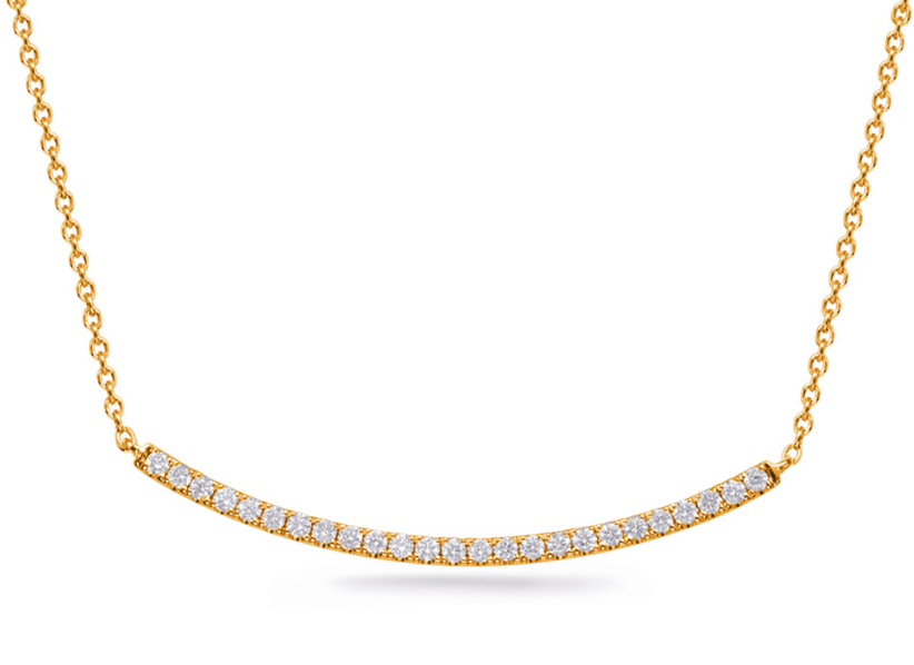 Bar 14 Karat Yellow Necklace