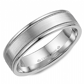 Precious Metal (No Stones) Wedding Bands  -  Men'