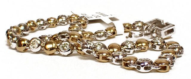 Tennis Platinum Two-Tone Diamond Bracelet