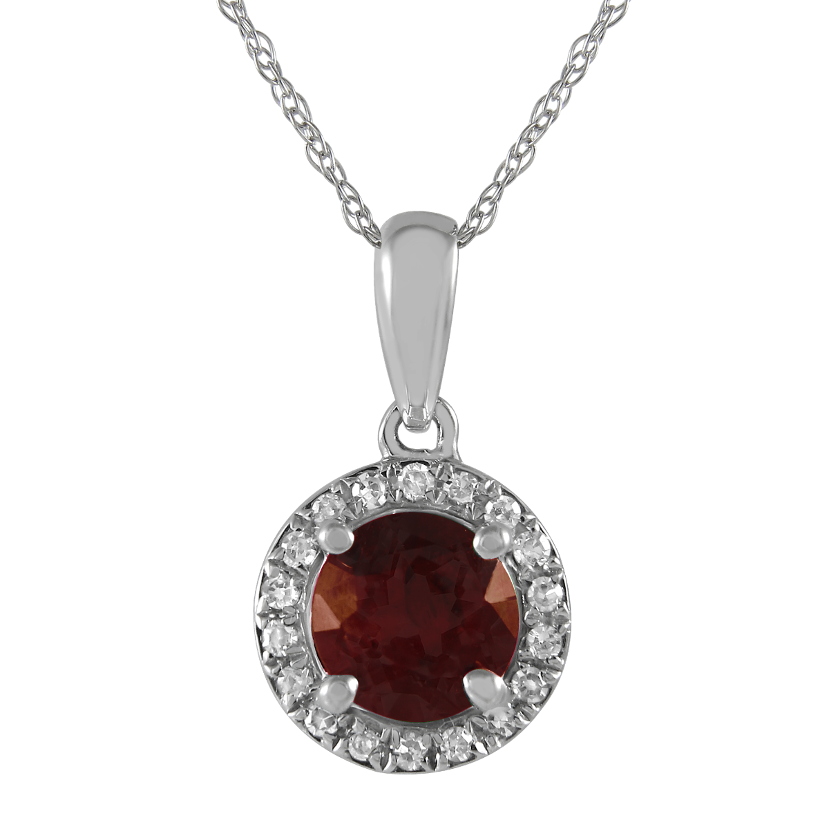 10 Karat White Garnet Necklac