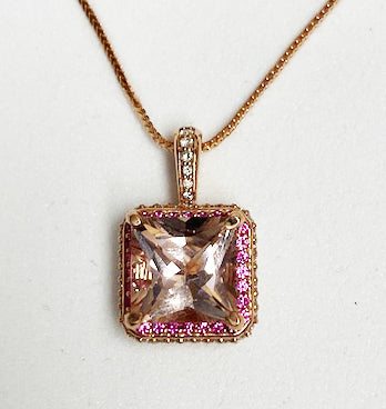 14 Karat Rose Morganite Pendant